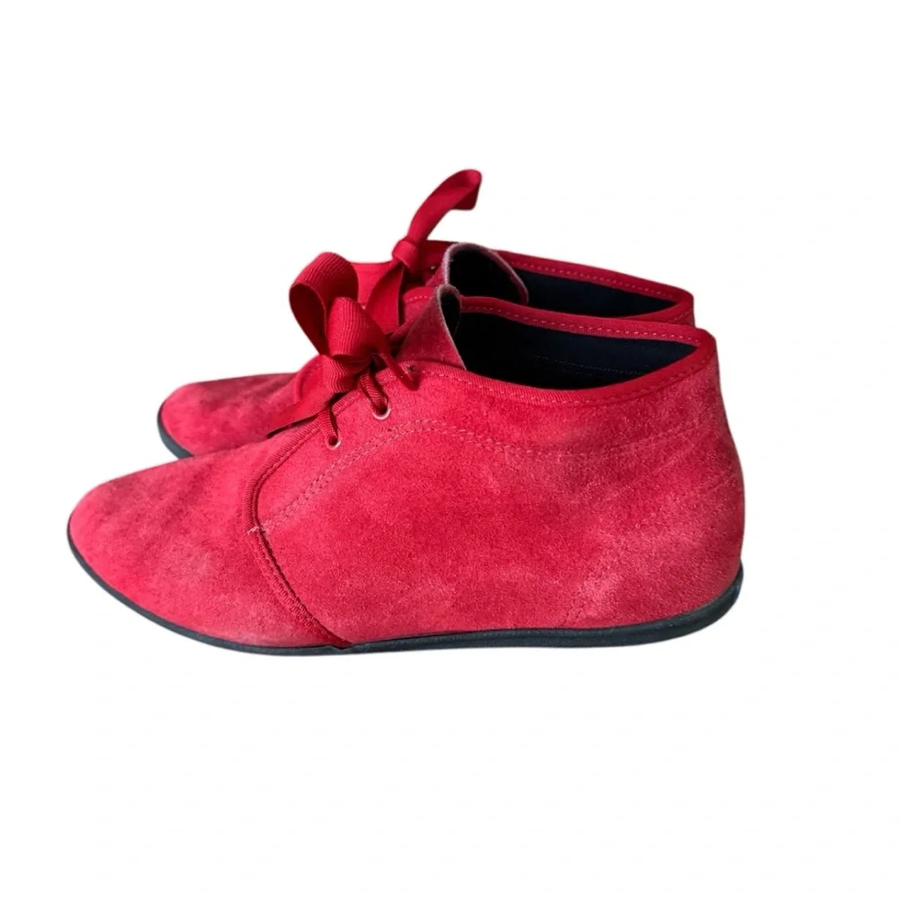 Vintage Red Suede Keds Essentials Sneaker Booties Women’s Size 7.5